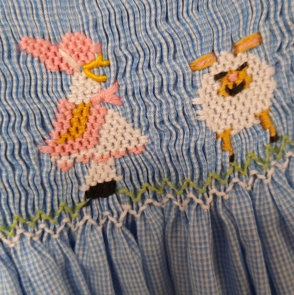 Amanda Remembered "Little Bo Peep" Smocked Dress - Picture 4 of 6